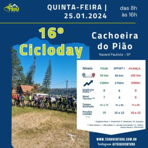 16º CICLODAY | Cachoeira do Pião | Nazaré Paulista